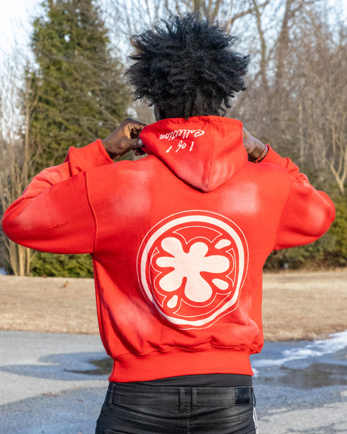 VaultVisions™ Red & Black “Päss My Cup” Distressed Hoodie – 350 GSM Heavyweight | Limited Edition | Free Shipping